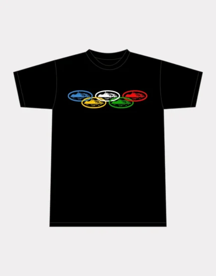 Corteiz Alcatraz Olympic T Shirt Schwarz (2)