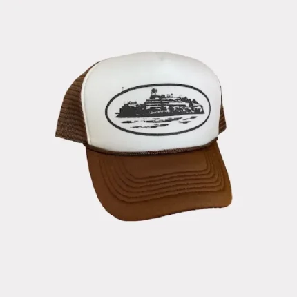 Corteiz Alcatraz Trucker Hat Kakao
